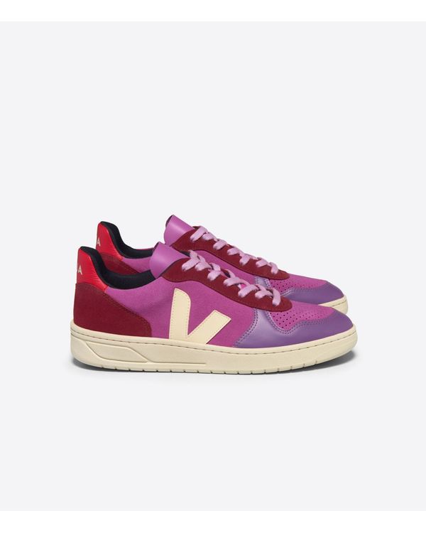 TENIS-VEJA-V10-SUEDE-MULTI-ULTRAVIOLET-CALCAIRE-ROSA