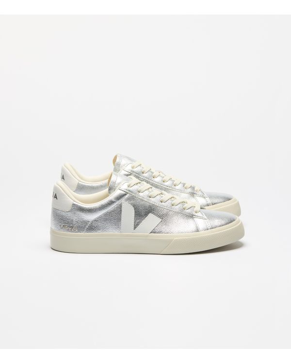 TENIS VEJA CAMPO CHFREE LEATHER SILVER WHITE PRATA