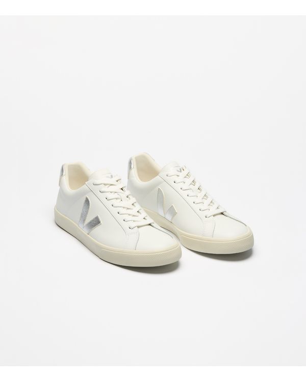TENIS-VEJA-ESPLAR-LOGO-LEATHER-WHITE-SILVER-BRANCO