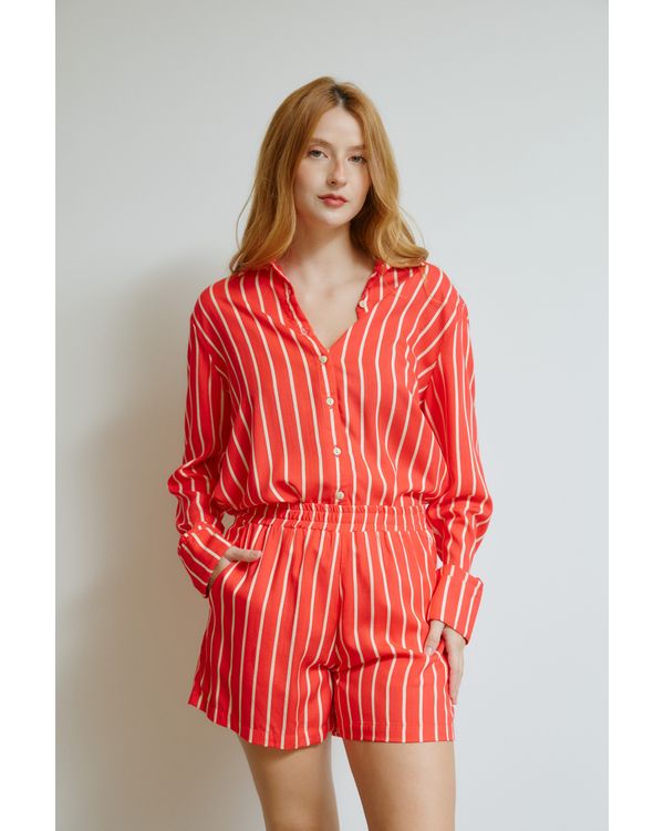 SHORT-TECIDO-LISTRADO-VERMELHO