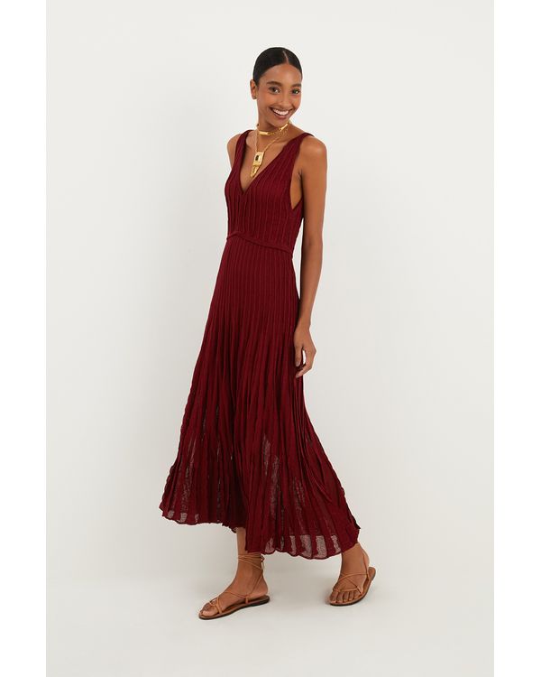 VESTIDO-LONGO-CELINE-TRICOT-PONCHE-VINHO