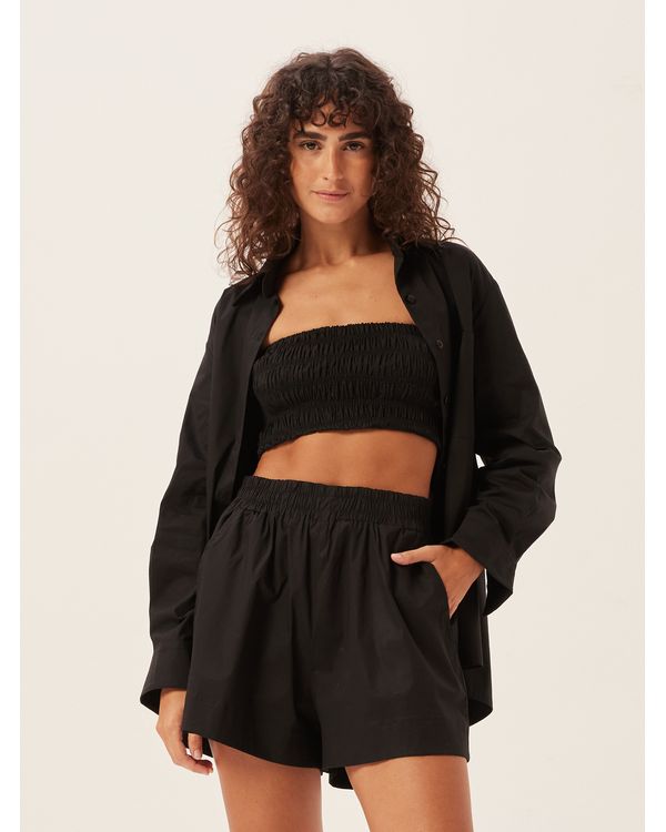 SHORT-TRICOLINE-PRETO