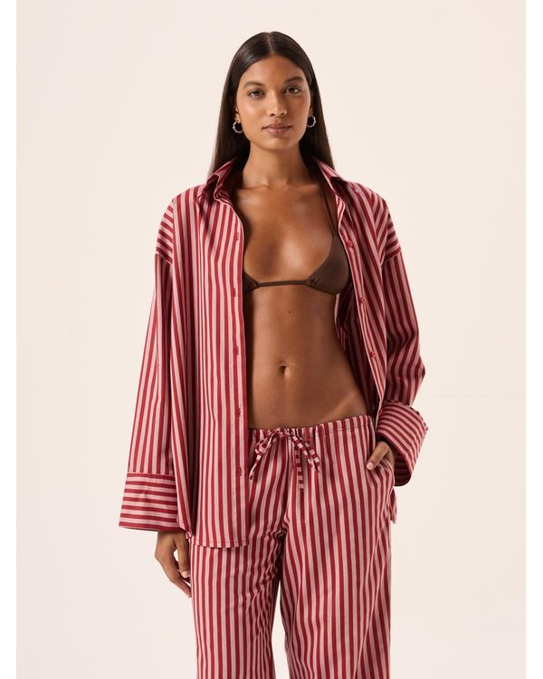 CALCA-RETA-TRICOLINE-LISTRAS-BISOUS-VERMELHO