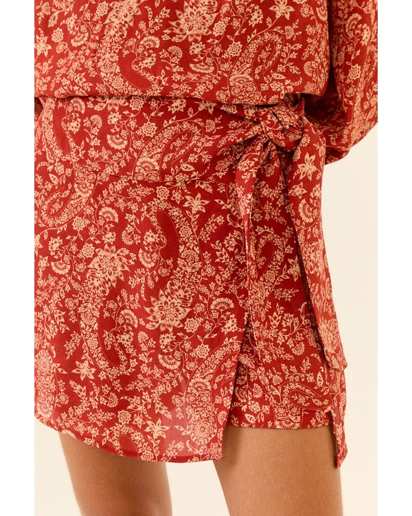 SHORT-SAIA-EST-MAZE-VERMELHO
