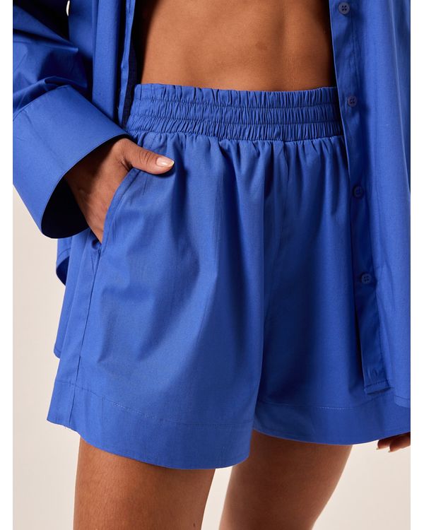 SHORT-TRICOLINE-ROYAL